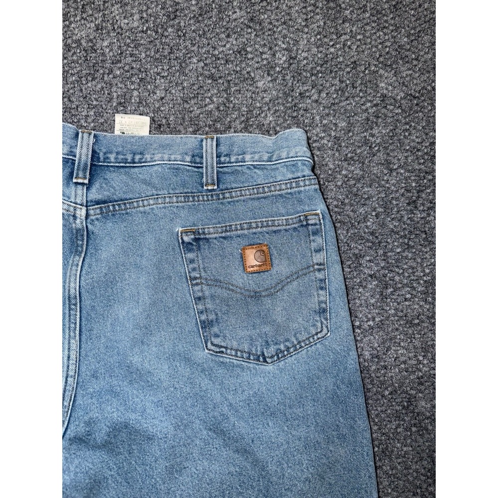 Carhartt Men's Light Blue Light Wash Straight Denim Jeans Traditional fit 42x32 - Picture 4 of 8